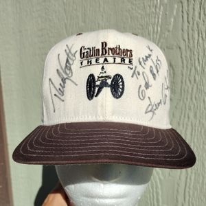 Signed/VTG GATLIN BROTHERS (All 3) Theatre Cap.  Made in USA. (Country/Gospel)